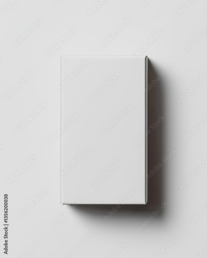 Poster a minimalistic flat design of a blank book on a clean surface, showcasing simplicity and elegance.