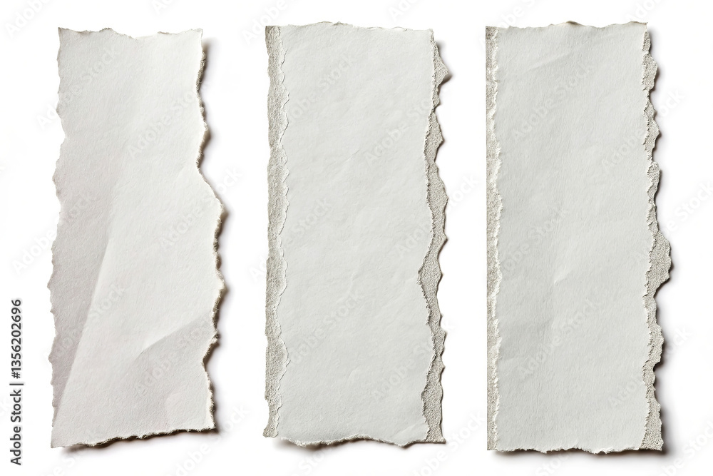 Poster blank torn paper sheets for creative design and background use in various projects