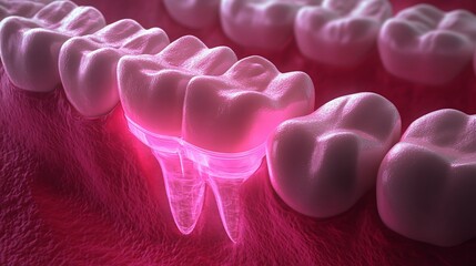 Dental implant illustration showcasing modern dentistry and healthcare technology