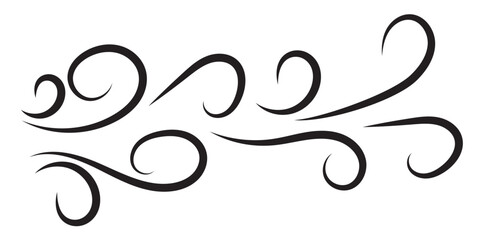 Wind blow line icon fresh vector cloud air isolated speed symbol. Wind blow air line icon logo.