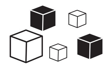 cube icon isolated on transparent background. Modern and editable cube icon. Simple icons vector illustration. 