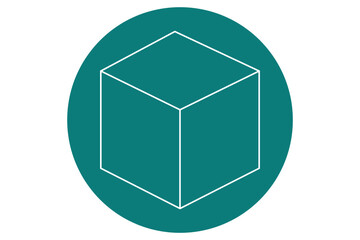 Cube icon in vector, Augmented reality. cube symbol, 3D Cube line icon, Abstract Cube Hexagon Logo for website design and mobile, app 