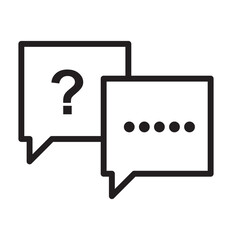 Chat question and answer icon set. Help peech bubble . 