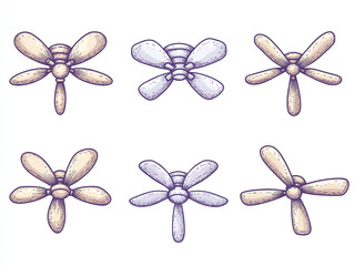 Vintage Ceiling Fan Illustrations