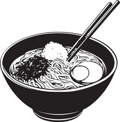 vector illustration of a bowl of soup