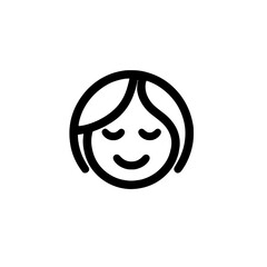 Fototapeta premium Joyful smiling girl with closed eyes, inner happiness