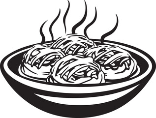 vector illustration of cake on plate