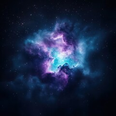 Cosmic nebula with stars