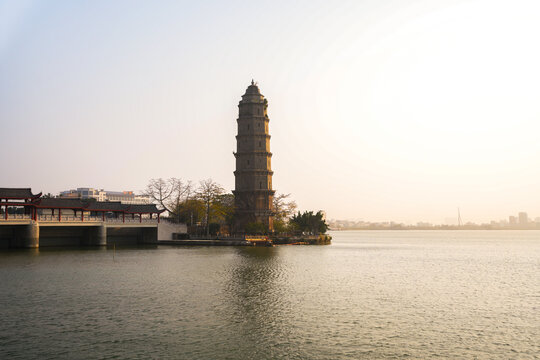 Pheonix pagod along the river on Chaozhou city, Guangdong, China