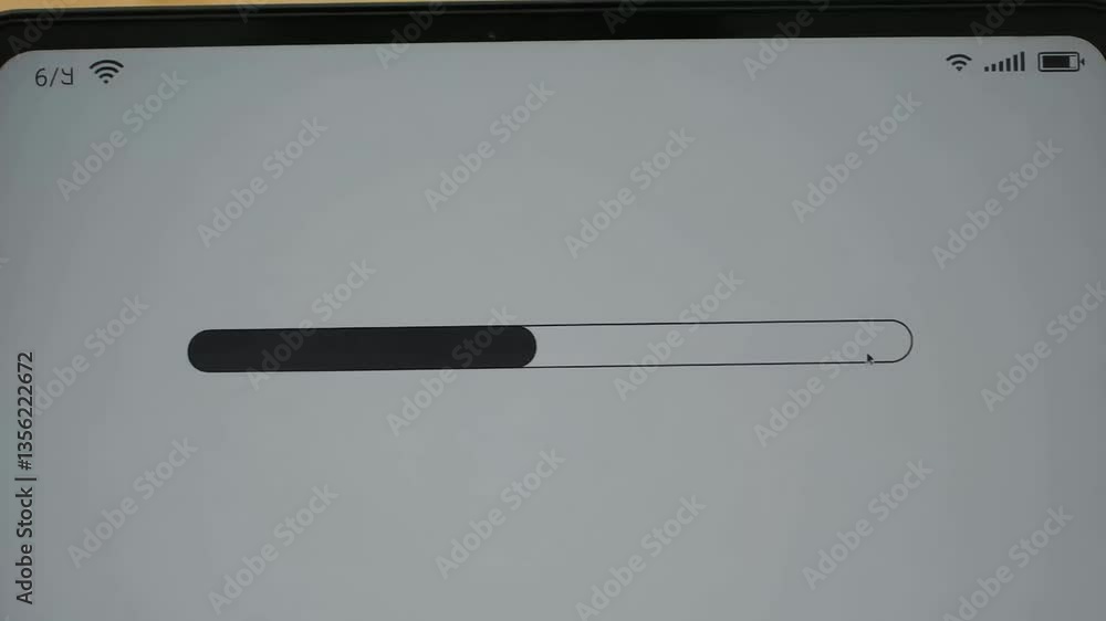 Aufkleber seamless progress bar loading animation on minimalist interface