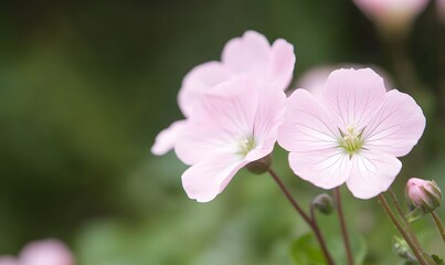 Fototapeta premium Pink Primroses Blooming Beautifully in Focus, Generative AI