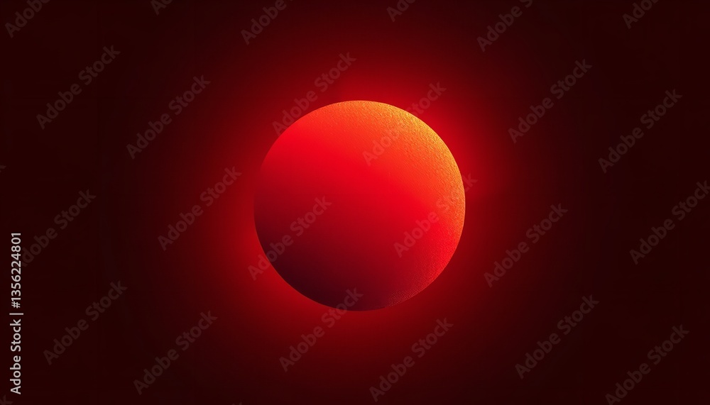 Poster a fiery celestial body, pulsating with intense red energy, dominates a dark, enigmatic space with a 