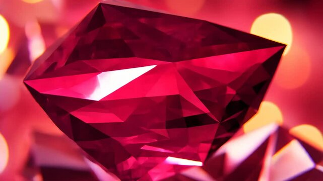 Ruby Radiance: A close-up of a radiant ruby gemstone reflecting light.