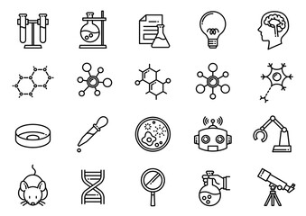 サイエンスアイコン01　Science icons