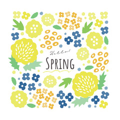 春の花のベクターイラスト背景