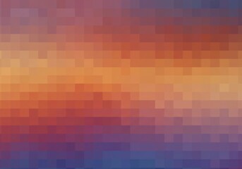 Warm Hues Abstract Pixel Art Background. AI Generated