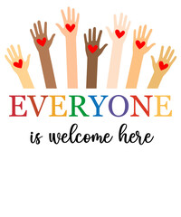 Idaho Teacher, Everyone is Welcome Here, Diversity Support Fist Hand