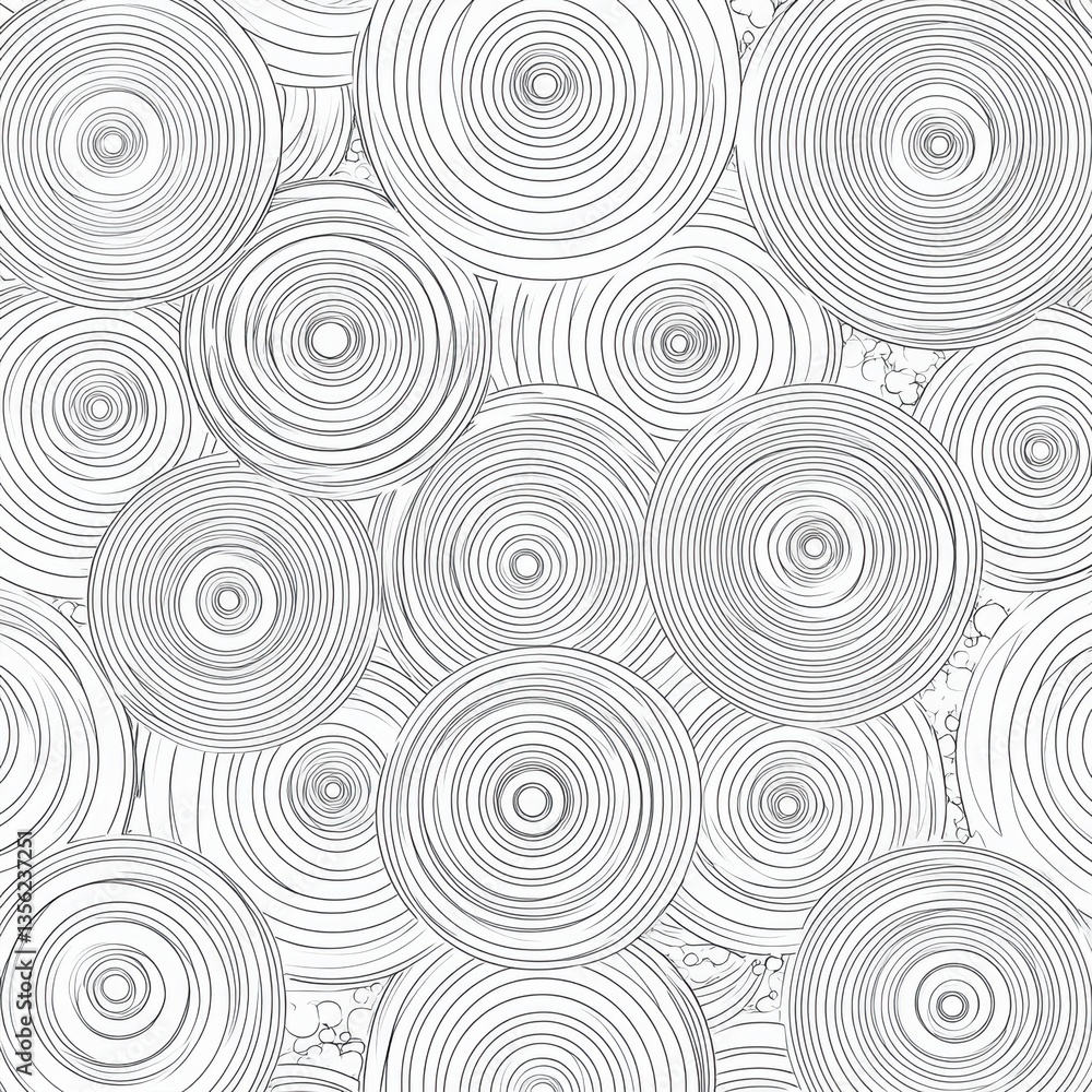 Poster abstract black and white circular patterns for modern design inspiration and creative projects with 