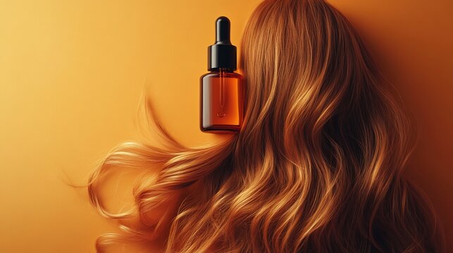 Revitalizing beauty essence with hair elixir for radiant golden locks