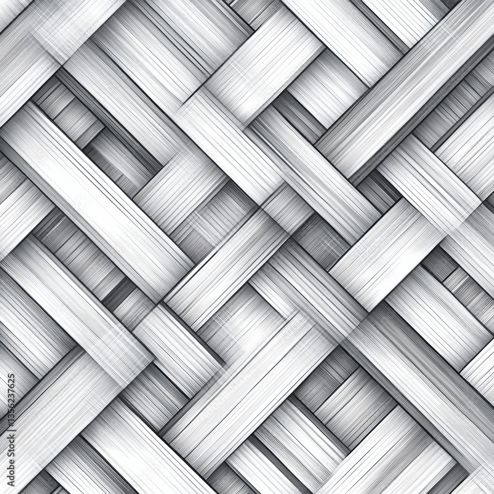 Poster intricate close-up texture of a woven material with light and dark strands creating a beautifully co