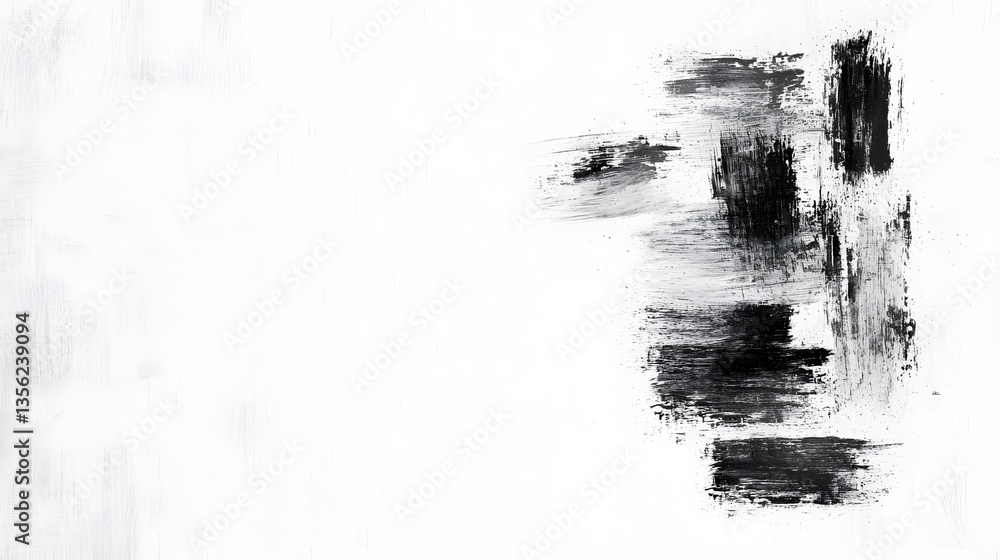 Poster dynamic abstract brushstrokes digital canvas stock photo creative art studio setting visual expressi