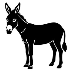 Donky vector shilhouette single Icon