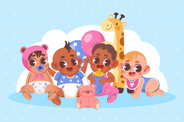 Cute babies Background