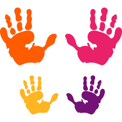 Playful Kids Hand Print Paint