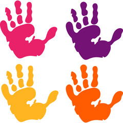 Playful Kids Hand Print Paint