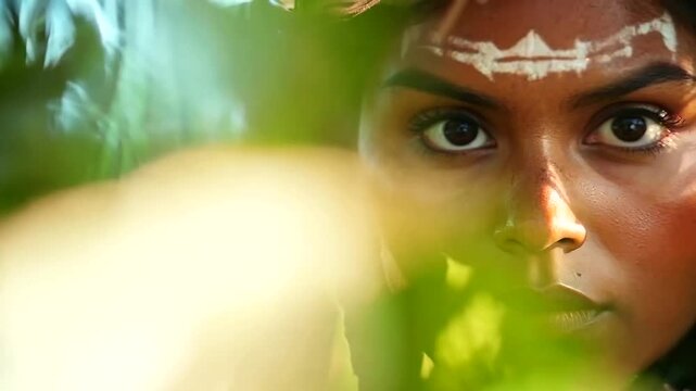 woman Amazonka in jungle