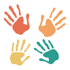 Obraz premium Playful Kids Handprint Paint