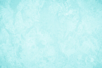 Pastel blue and white concrete stone texture for background in summer wallpaper. Cement and sand wall of tone vintage. Concrete abstract wall of light cyan color, cement texture mint green for design.