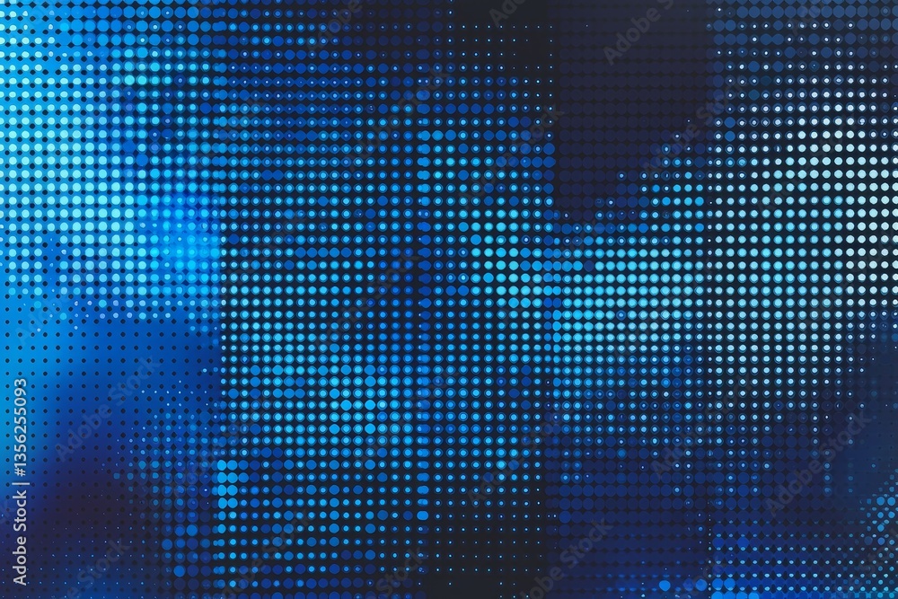 Poster ethereal grid an abstract exploration of digital space and the depths of color