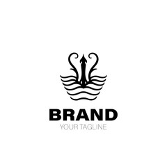 Kraken Logo. Kraken Logo Design. Kraken Logo Brand. Kraken Logo Vector Design Isolated on White Background