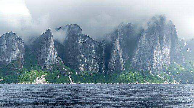 Misty Fjords for Dramatic Mountain Range.