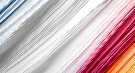 Fototapeta premium Textured Stripes Create Depth in a Clean White Background