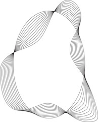 Oval, ellipse line blending with fluid forms. Design element