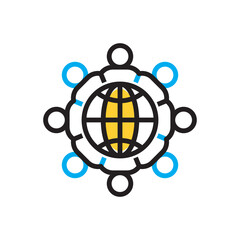 Multi color icon for united