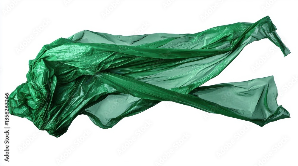 Poster mesmerizing green abstract motion waves and flowing fluid organic shapes in vibrant futuristic digit