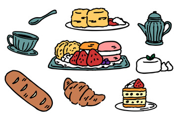 ケーキ_パン_セット