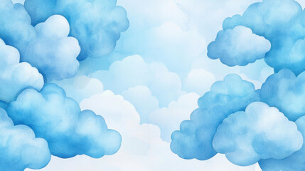Soft blue clouds in a serene sky create a calming atmosphere for various themes.