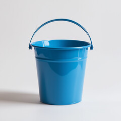 mockup plain blue bucket isolated on white background, Ai generated images