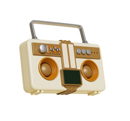 빈티지 레트로 붐박스 카세트 플레이어 Vintage Retro Boombox Cassette Player