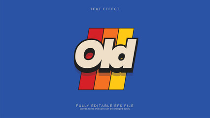 Editable text style effect - Old Text Effect