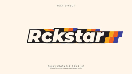 Editable text style effect - Rockstar Text Effect
