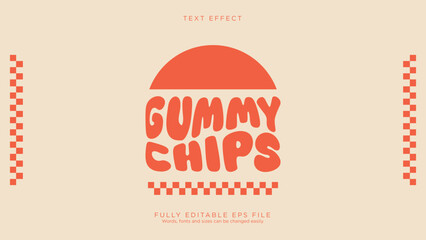 Editable text style effect - Gummy Chips Text Effect