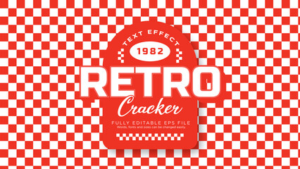 Editable text style effect - Retro Cracker Text Effect