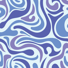 Seamless blue and purple swirls in a dynamic, flowing design