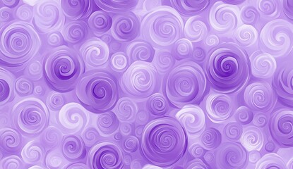 Whimsical purple and white swirling pattern