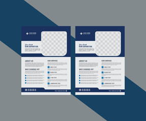 Modern simple healthcare and medical flyer design template